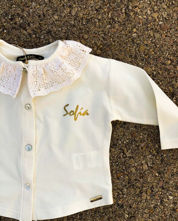 camisa bebe niña personalizable organica algodon punto moda infantil